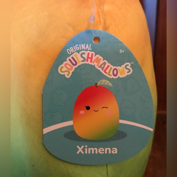 XIMENA wink eye Squishmallow 14” X 16” Mango NWT - Picture 4 of 10